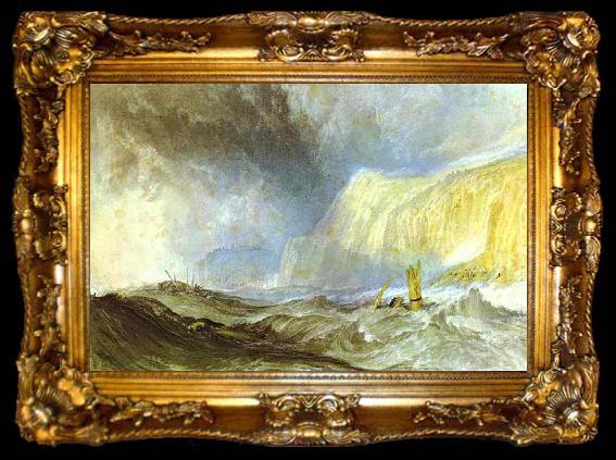 framed  J.M.W. Turner Shipwreck off Hastings., ta009-2